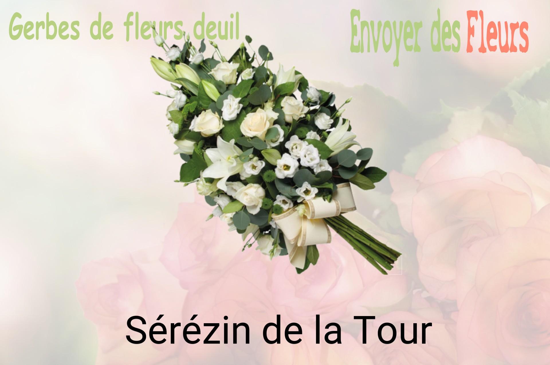 Gerbe de fleurs de deuil livrée à Sérézin-de-la-Tour